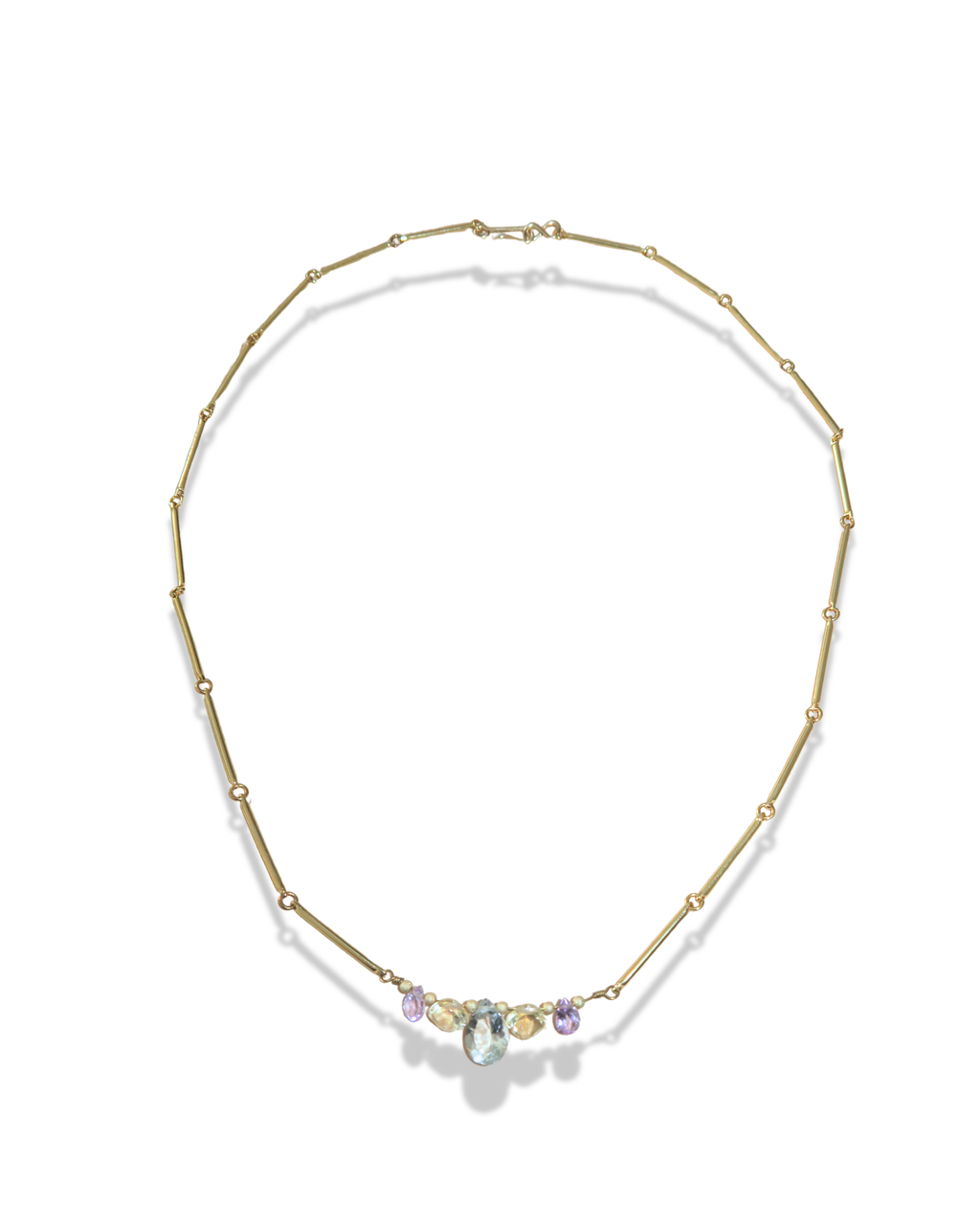 Collier Sunset - améthyste et citrine