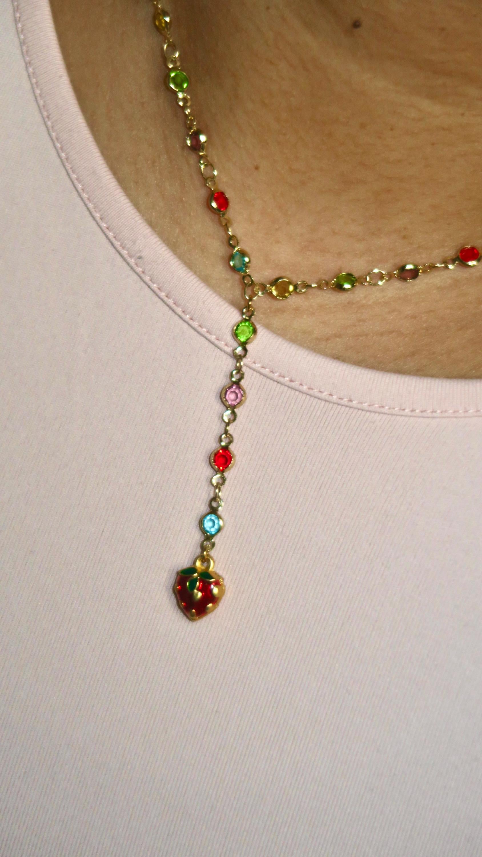 collier coloré en acier inoxydable personnalisable avec charm
