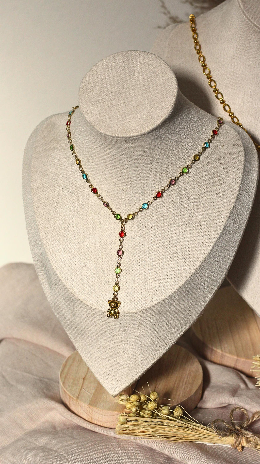 collier coloré en acier inoxydable personnalisable avec charm