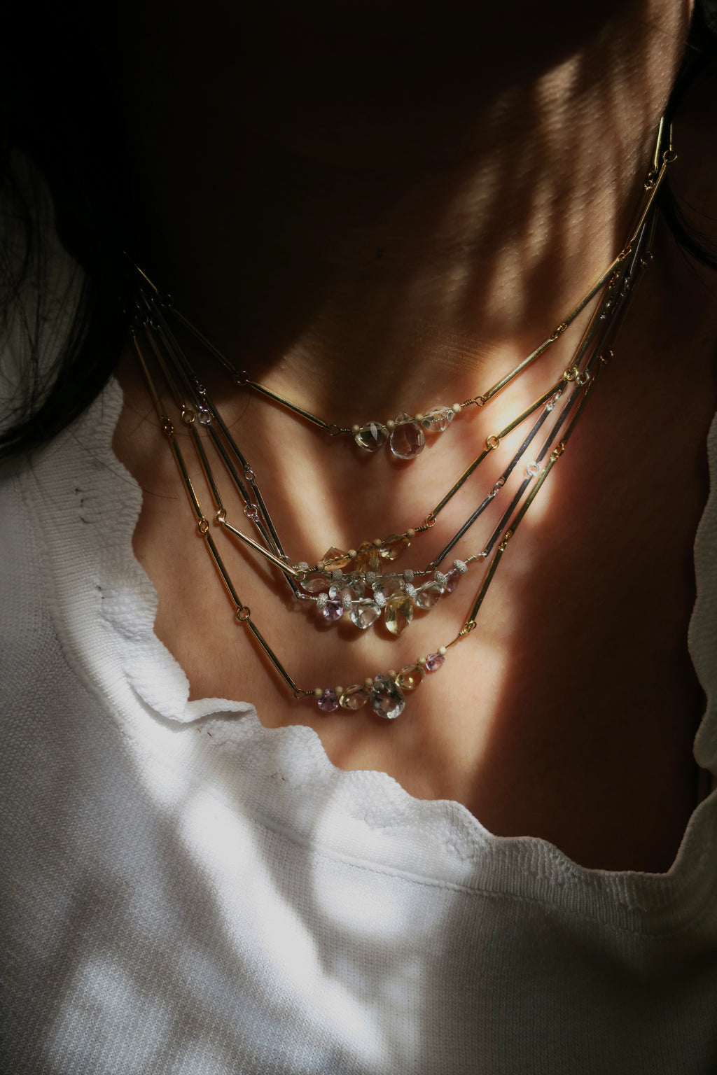 Collier Sunrise - améthyste et citrine