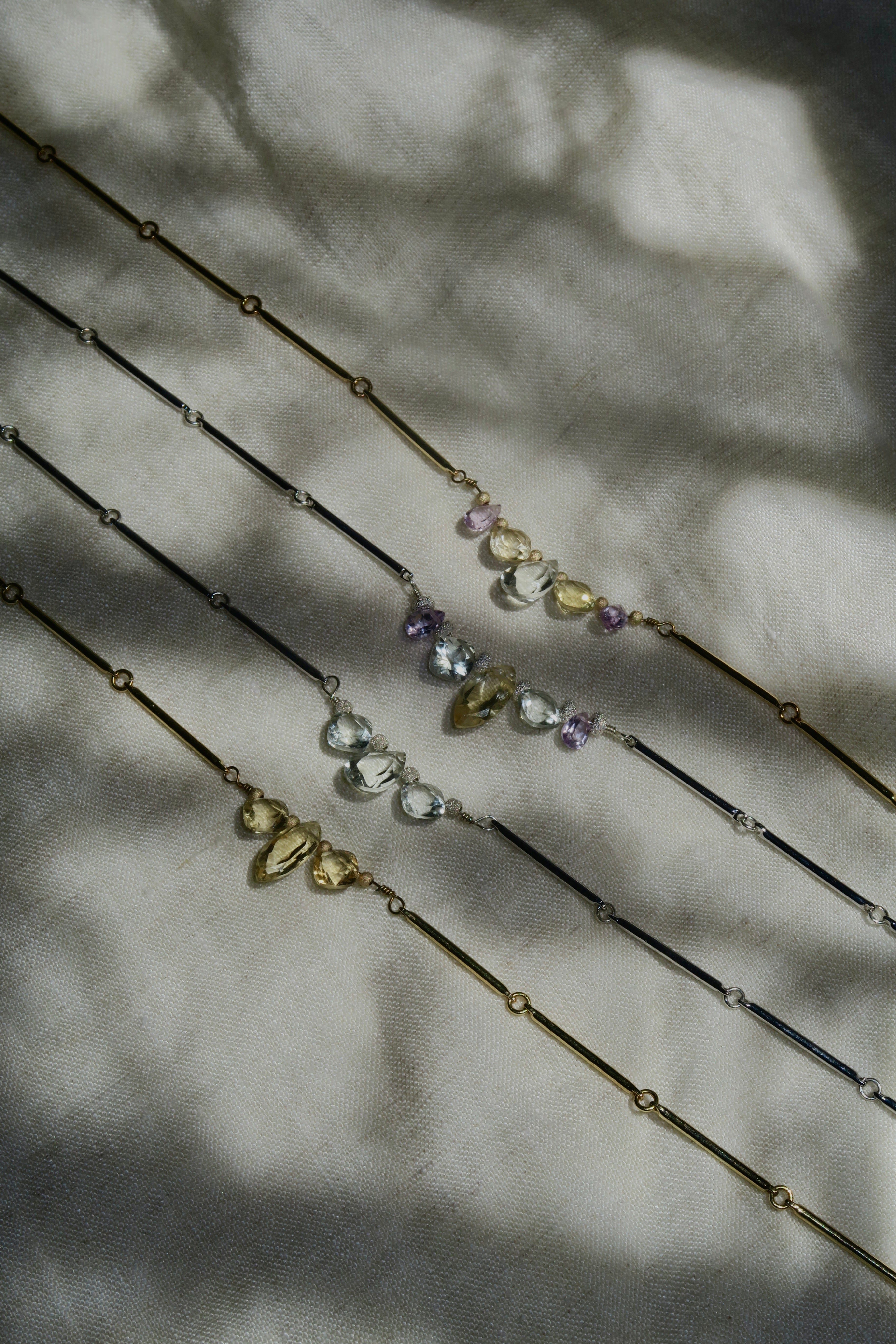 Collier Sunrise - améthyste et citrine