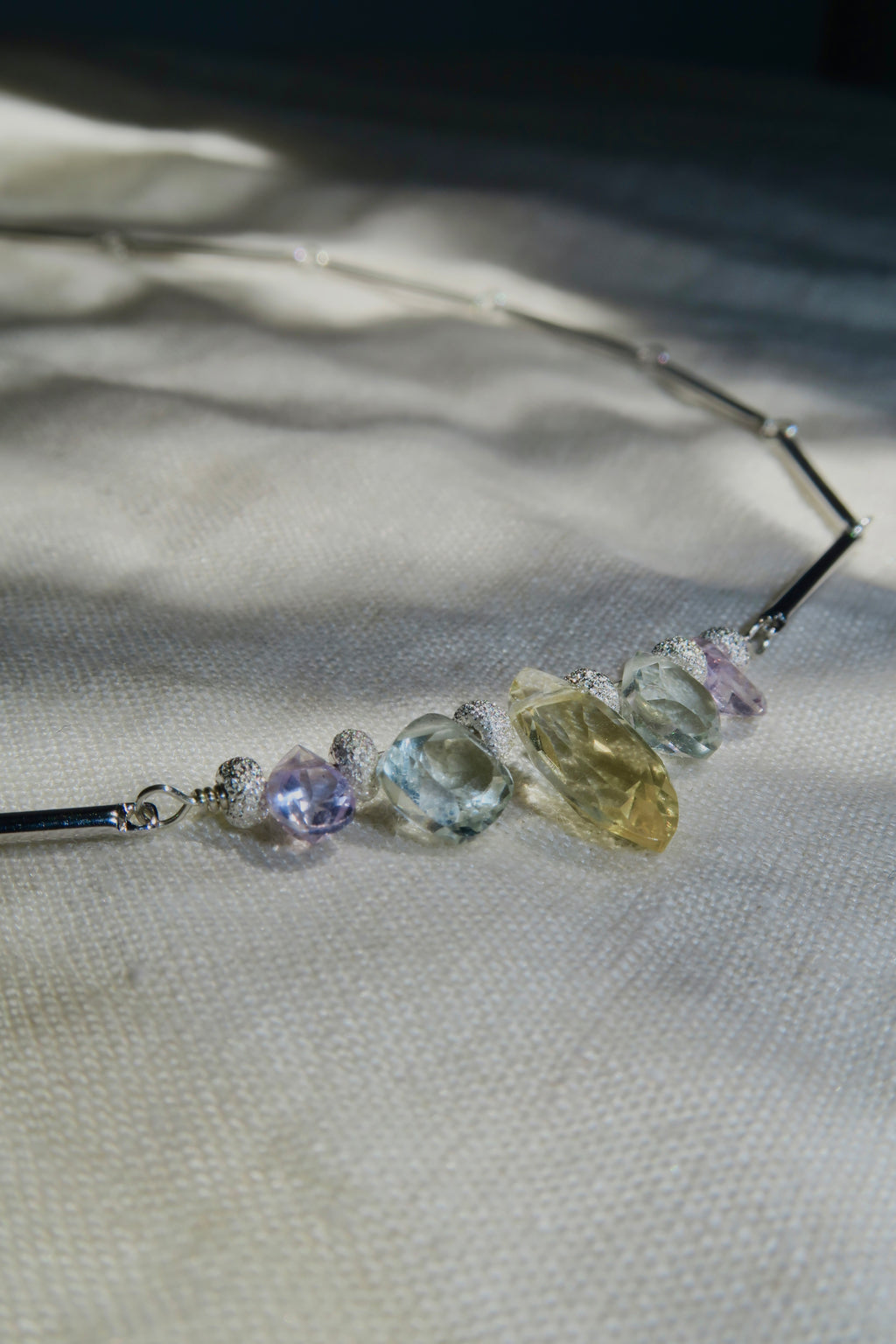 Collier Sunrise - améthyste et citrine