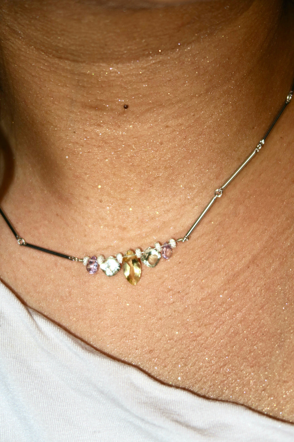 Collier Sunrise - améthyste et citrine