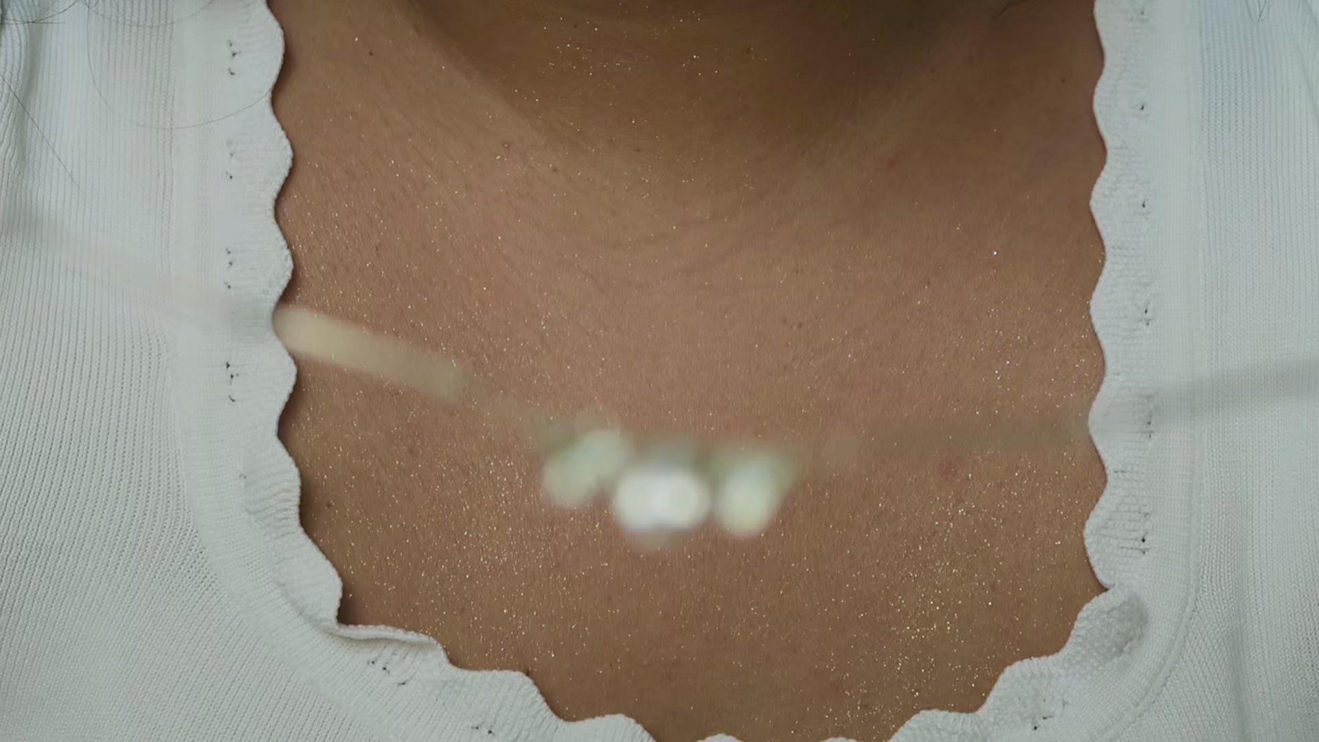 collier articulé argenté améthyste verte taillée en poire perles en argent 925